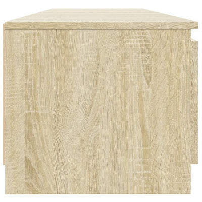 TV-taso LED-valoilla Sonoma-tammi 140x40x35,5 cm