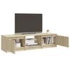 TV-taso LED-valoilla Sonoma-tammi 140x40x35,5 cm