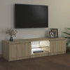 TV-taso LED-valoilla Sonoma-tammi 140x40x35,5 cm