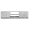 TV-taso LED-valoilla betoninharmaa 140x40x35,5 cm