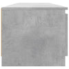 TV-taso LED-valoilla betoninharmaa 140x40x35,5 cm