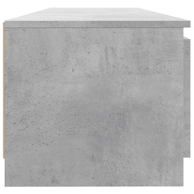 TV-taso LED-valoilla betoninharmaa 140x40x35,5 cm