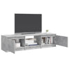 TV-taso LED-valoilla betoninharmaa 140x40x35,5 cm
