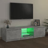 TV-taso LED-valoilla betoninharmaa 140x40x35,5 cm