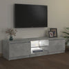 TV-taso LED-valoilla betoninharmaa 140x40x35,5 cm