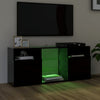 TV-taso LED-valoilla musta 120x30x50 cm