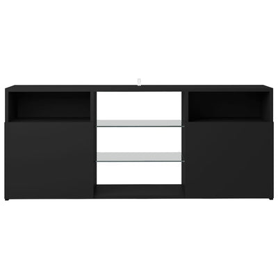 TV-taso LED-valoilla musta 120x30x50 cm