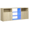 TV-taso LED-valoilla Sonoma-tammi 120x30x50 cm