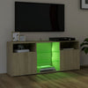 TV-taso LED-valoilla Sonoma-tammi 120x30x50 cm