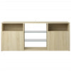 TV-taso LED-valoilla Sonoma-tammi 120x30x50 cm