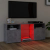 TV-taso LED-valoilla betoninharmaa 120x30x50 cm