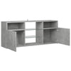TV-taso LED-valoilla betoninharmaa 120x30x50 cm
