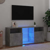 Betoninharmaa tv-taso led-valoilla Zornia 120x30x50cm
