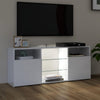 TV-taso LED-valoilla korkeakiilto valkoinen 120x30x50 cm