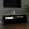 TV-taso LED-valoilla musta 120x35x40 cm