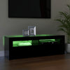 TV-taso LED-valoilla musta 120x35x40 cm