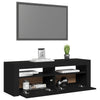 TV-taso LED-valoilla musta 120x35x40 cm