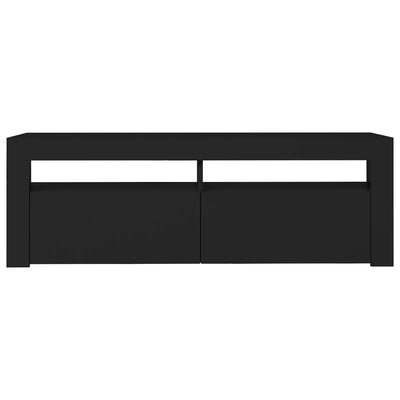 TV-taso LED-valoilla musta 120x35x40 cm