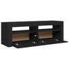 TV-taso LED-valoilla musta 120x35x40 cm
