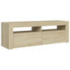 TV-taso LED-valoilla Sonoma-tammi 120x35x40 cm