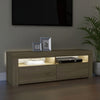 TV-taso LED-valoilla Sonoma-tammi 120x35x40 cm