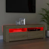 TV-taso LED-valoilla Sonoma-tammi 120x35x40 cm