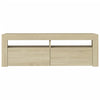 TV-taso LED-valoilla Sonoma-tammi 120x35x40 cm