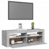 TV-taso LED-valoilla betoninharmaa 120x35x40 cm
