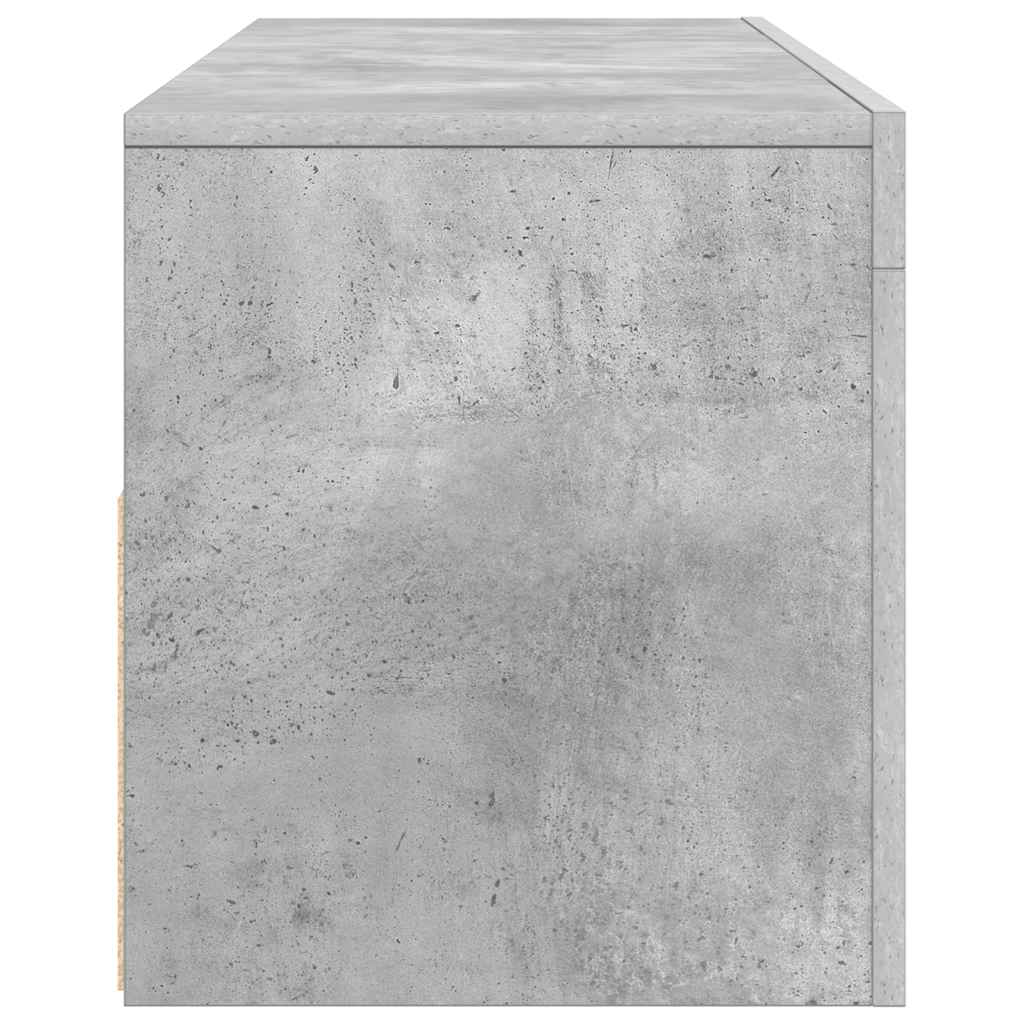 Betoninharmaa tv-taso led-valoilla Nunut 120x35x40cm