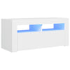 TV-taso LED-valoilla valkoinen 90x35x40 cm