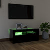 TV-taso LED-valoilla musta 90x35x40 cm