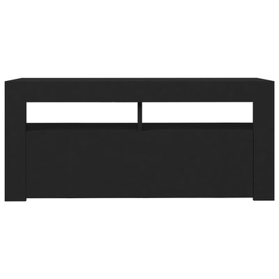 TV-taso LED-valoilla musta 90x35x40 cm