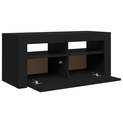 TV-taso LED-valoilla musta 90x35x40 cm