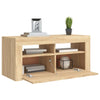 TV-taso LED-valoilla Sonoma-tammi 90x35x40 cm