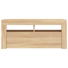 TV-taso LED-valoilla Sonoma-tammi 90x35x40 cm