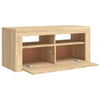 TV-taso LED-valoilla Sonoma-tammi 90x35x40 cm