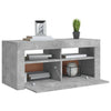 TV-taso LED-valoilla betoninharmaa 90x35x40 cm