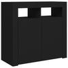 Senkki LED-valoilla musta 80x35x75 cm