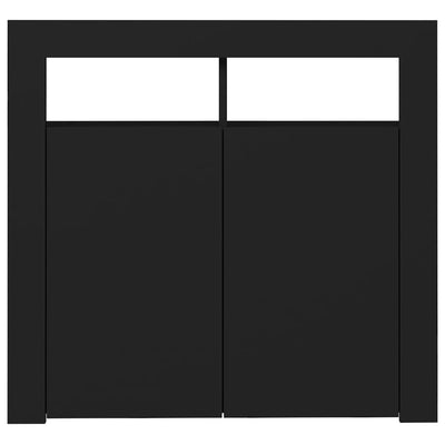 Senkki LED-valoilla musta 80x35x75 cm