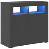 Senkki LED-valoilla harmaa 80x35x75 cm