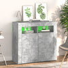 Senkki LED-valoilla betoninharmaa 80x35x75 cm