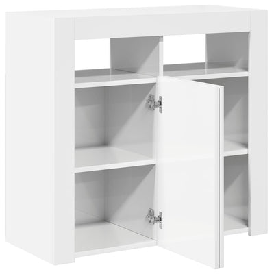 Valkoinen senkki led-valoilla Panaghia 80x35x75cm