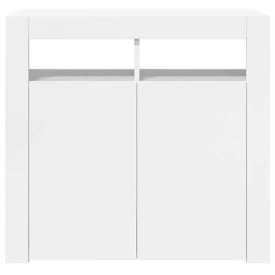 Valkoinen senkki led-valoilla Panaghia 80x35x75cm