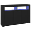 Senkki LED-valoilla musta 115,5x30x75 cm