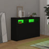 Senkki LED-valoilla musta 115,5x30x75 cm