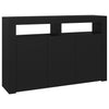 Senkki LED-valoilla musta 115,5x30x75 cm