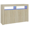 Senkki LED-valoilla Sonoma-tammi 115,5x30x75 cm