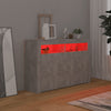 Senkki LED-valoilla betoninharmaa 115,5x30x75 cm
