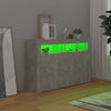 Senkki LED-valoilla betoninharmaa 115,5x30x75 cm
