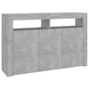 Senkki LED-valoilla betoninharmaa 115,5x30x75 cm